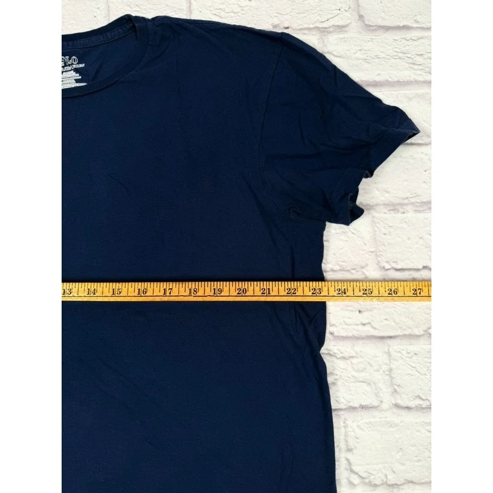 Polo‎ Ralph Lauren Mens XL 100% Cotton Classic Slim Fit Blue T Shirt Tagless